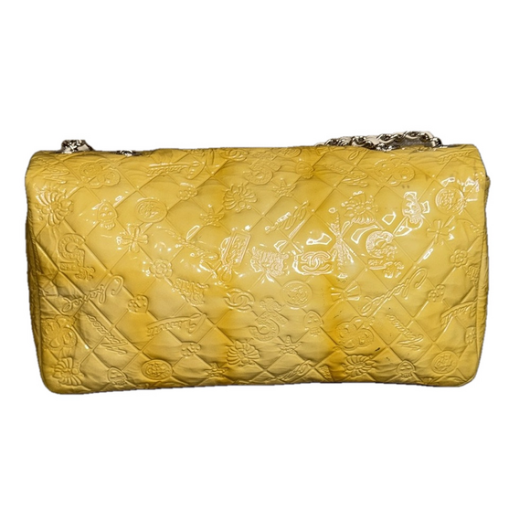 Chanel Patent Chain Yellow Flap Bag - Picture 2 of 10
